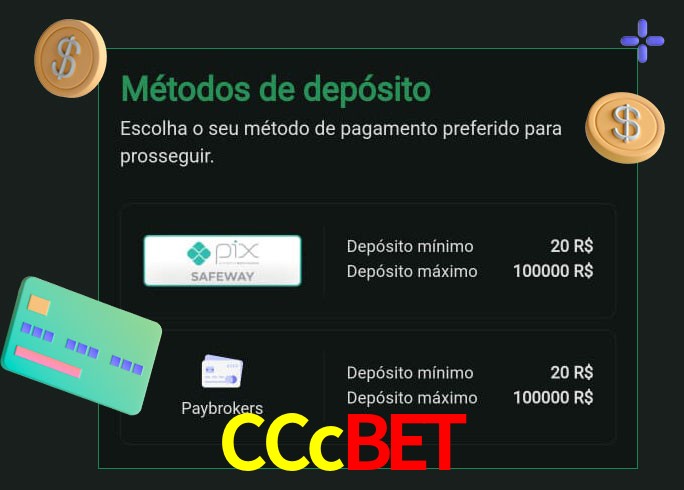 O cassino CCcbet oferece uma grande variedade de métodos de pagamento